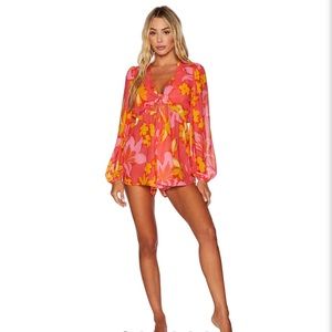 Beach Riot LORI ROMPER HULA HIBISCUS